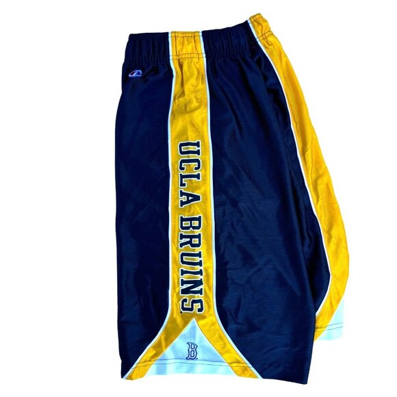 Vintage Champion Mens Sz Large UCLA BRUINS Navy Yellow Basketball Shorts - Picture 5 of 8